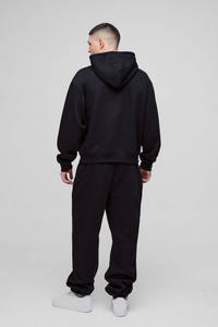 Chándal Holgado con Capucha, Negro, Grueso, 100% Algodón, Felpa Francesa, Personalizable con Logotipo Estampado, Sudadera Gruesa - Product Image 2