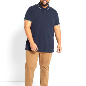 Chemises polo grande taille pour hommes 100% coton Polo de golf grande taille à manches courtes pour hommes T-shirts surdimensionnés respirants Service OEM - Product Image 2