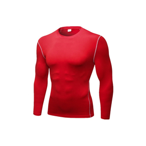 Camiseta Deportiva de Manga Corta para Hombre, Diseño Moderno, Cuello Redondo, Color Puro, Elástica, Compresión, Protección UV UPF50+, Secado Rápido, Venta al Por Mayor - Product Image 5