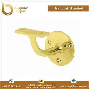 Best Quality 51mm Brass Polish Handrail Bracket Lightweight 210gm Expertly Contemporary Indian Balustrades Handrails World's - Product Image 2