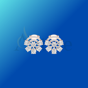 เครื่องประดับหรูหราน้ำหนักเบาสำหรับผู้หญิงแหวนเพชรโมอิสสี่แฉก S925คลาสสิกสีเงินและต่างหูฝังเรียบง่ายดีไซน์หรูหรา - Product Image 1