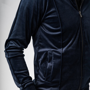 OEM Wholesale High Quality Custom Logo Oversized Velvet <b>Tracksuits</b> Full Zip Men <b>Velour</b> <b>Tracksuit</b> - Product Image 5