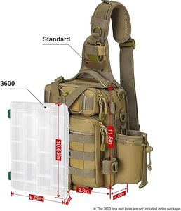 Mochila de Pesca Impermeable de Gran Venta con Soporte para Cañas, Cierre de Cremallera, Múltiples Compartimentos y Diseño Ligero Tipo Bandolera - Product Image 6