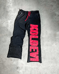 Joggers acampanados de lavado ácido desgastado torcido de alta calidad con logotipo personalizado pantalones de chándal de lavado ácido para hombres para la temporada de invierno - Product Image 6