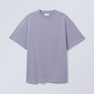 Premium Quality <b>Longline</b> <b>White</b> <b>T</b>-<b>Shirt</b> with Genuine Leather Embroidery Loose Fit Solid Pattern - Product Image 2