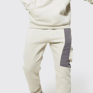 Chaqueta de entrenamiento unisex para otoño e invierno, conjunto de pantalones de chándal transpirables, logotipo personalizado de talla grande, diseño moderno con capucha para correr de hombre - Product Image 3