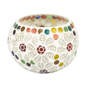 Classical <b>Glass</b> Candle <b>Holder</b> Colorful Solid Theme Multi-Size <b>Glass</b> Mosaic Candle <b>Holder</b> for Home Decoration - Product Image 5