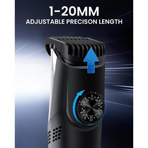 Recortadora de Barba Eléctrica Inalámbrica para Hombre con Aspiradora Integrada y Peine de Longitud Ajustable para Bigote, Funciona con Batería para Uso en Autocaravanas - Product Image 2