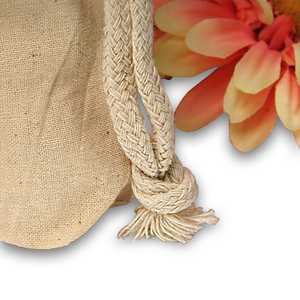 Organic Cotton Muslin Flat Bottom <b>Bags</b> with Embroidery Logo Screen Printing Flap Sealing for Clothing Storage Tea Dust Wigs - Product Image 2