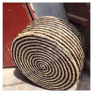 Water Hyacinth Cushion Pad Handwoven hyacinth with foam filling for yoga meditation <b>floor</b> <b>seating</b> Vietnam origin - Product Image 3