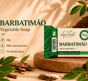 Savonnette végétalienne brésilienne Alquiverde Barbatimao naturelle 20g – Soins réparateurs pour hôtels et fournitures pour invités – Emballage en boîte - Product Image 3