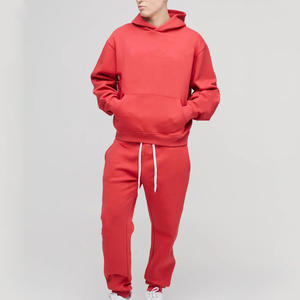 Mens Custom Cotton Acid Wash Hooded Printed Tracksuit Set with Lightweight Jacket and Tapered Jogger <b>Pants</b> Bulk - Product Image 1