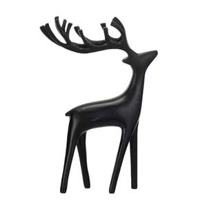 Handmade Modern Reindeer Sculpture <b>Wooden</b> Base Aluminium Metal <b>Christmas</b> <b>Tree</b> Accessory-Factory Direct Customizable Size Color - Product Image 4