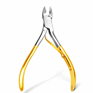 ที่ตัดหนังกำพร้าสแตนเลสแบบโค้งเคลือบทอง คุณภาพระดับมืออาชีพ พร้อมใบมีดแม่นยำ สำหรับทำเล็บมือและเล็บเท้า ป้องกันการลื่นไถล - Product Image 1