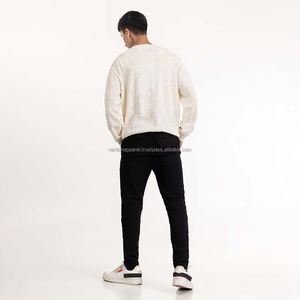 Nardon Apparel Oversized Oem Unisex Pullover Sudadera Hombres Etiqueta logo Personalizado 100% Algodón Orgánico Sudadera de cuello redondo - Product Image 2