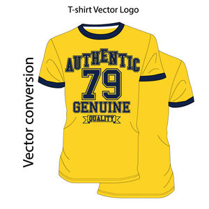 Camiseta personalizada con logotipo vectorial, serigrafía, embalaje textil - Product Image 3