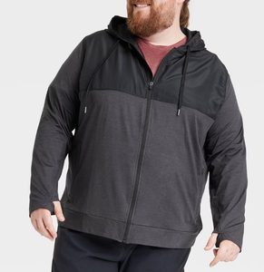 Chaqueta con cremallera de algodón para deportes de invierno personalizable para hombre, Color sólido con sombrero de cuerda y Sudadera con capucha de punto para las estaciones de otoño - Product Image 6