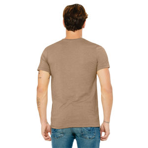 Camiseta de manga corta unisex Heather Tan OEM-52% algodón Airlume, 48% poliéster, 32 individual, 4,2 oz - Product Image 3