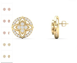 Đồ Trang Sức Mỹ 14K Rắn Vàng Trang Sức Kim Cương Tự Nhiên Vòng Hình Dạng Vòng Cổ Bông Tai Vàng Bộ Đồ Trang Sức Cho Đám Cưới Và Quà Tặng - Product Image 6