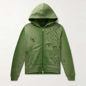 Nuevo Estilo 2026 Sudadera con Capucha para Hombre de Alta Calidad, Estilo Urbano, Lisa, con Efecto Teñido, Vintage, Desgastado y Lavado, para Envío Directo - Product Image 1