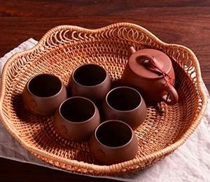 ถาดเสิร์ฟขนมหวายธรรมชาติขนาดใหญ่ถาดเสิร์ฟขนม - Product Image 5