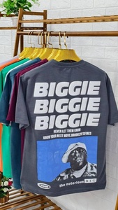 เสื้อยืดคอกลมแขนสั้นสำหรับผู้ชายเสื้อคอกลมผ้าฝ้าย100% Pima ทรงหลวมสีพื้นคุณภาพสูงโลโก้ตามสั่ง - Product Image 5
