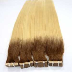 Paquetes de pelo vietnamita crudo de la mejor calidad al por mayor cinta en extensiones de pelo recto color degradado - Product Image 1