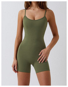 บอดี้สูทเซ็กซี่สำหรับผู้หญิง แขนกุด กระชับหน้าท้อง ไร้รอยต่อ ชุดออกกำลังกาย คุณภาพสูง กระชับรูปร่าง สไตล์ลำลอง ผ้าไลคร่า - Product Image 3