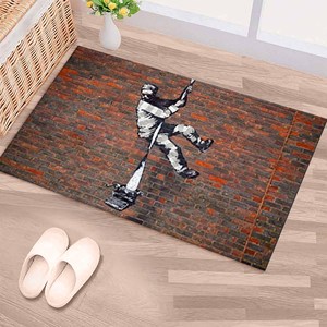 Alfombra Estampada - Diseño Único de Graffiti de Banksy para Decoración Moderna, Alfombra de Chenilla - Product Image 5