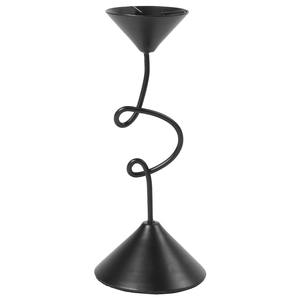 Portavelas de metal negro mate de alta calidad con forma irregular para decoración del hogar inspirada en el arte a precio mayorista - Product Image 6