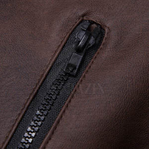 Chaqueta de Cuero Transpirable para Hombre, Estilo Motero, Abrigo de Invierno con Logotipo en la Espalda para Adultos - Product Image 5