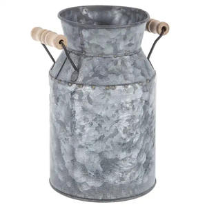 Boîte à lait galvanisée de qualité standard avec poignée jardinière décorative de jardin - Product Image 3