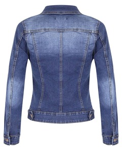 Women Winter High Quality Demin Jacket Custom Made Short Sleeve Denim Jacket High Quality <b>Cheap</b> Price - Product Image 4