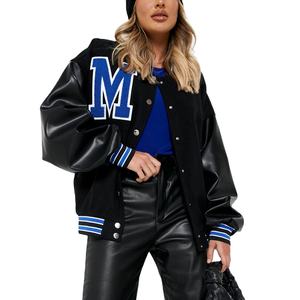 Venta al por mayor nueva 100% de alta calidad de color personalizado de las mujeres Varsity chaqueta de tamaño personalizado de las mujeres Varsity chaqueta de alta calidad - Product Image 3