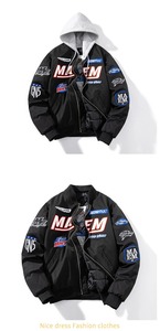 Veste de baseball universitaire américaine pour hommes Bomber Vintage à manches longues avec logo brodé pour l'hiver Veste universitaire pour hommes - Product Image 5