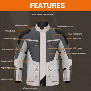 Uniforme de motocicleta de cuero transpirable de talla grande a prueba de viento de moda de alta calidad para hombres precio barato - Product Image 2