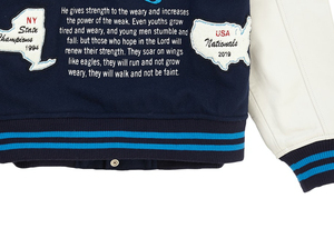 เสื้อแจ็กเก็ตบอมเบอร์ทีมเบสบอลมีฮู้ดผ้าแคนวาสสำหรับฤดูหนาว - Product Image 3