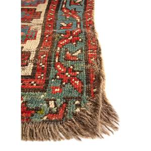 Tapis en laine noués à la main Kiaan, rouge-orange, Paem-1318, 9x12, motif médaillon rectangulaire abstrait pour entrée et couloir - Product Image 4