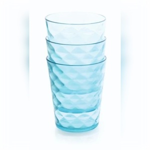 Ensemble de verres à boire en plastique pyramidaux, 6 pièces, 240 ml, empilables, réutilisables, lavables au lave-vaisselle, finition brillante, pour la maison et le bureau - Product Image 2