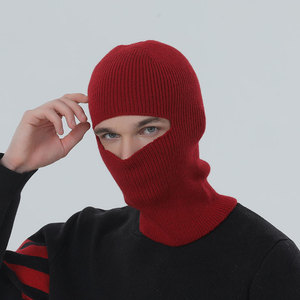 Masque de ski en maille 100% polyester personnalisé, un trou, couleur unie, chaud, plus doux, balaclava simple pour hommes et femmes, sports, pêche, respirant - Product Image 5