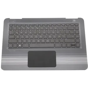HHT笔记本电脑西班牙键盘掌托外壳，适用于惠普14-铝笔记本电脑零件键盘，带零件C