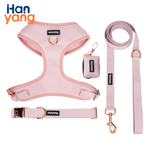 Hanyang Haustier Lieferant OEM solide Farbe wasserdicht Hundegurt einstellbar Anti-Schmutz-Spezialmaterial Haustier-Gurt-Set - Product Image 2
