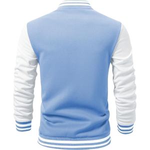 Chaqueta universitaria de lona personalizable de alta calidad con mangas de cuero de chenilla bordadas de secado rápido, colores personalizados para invierno - Product Image 4