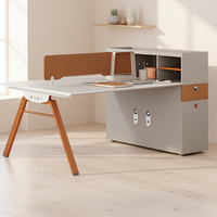 Siège de bureau en bois Foshan, cloison de bureau pour ordinateur, poste de travail, poste de travail blanc, mobilier moderne, bureaux, table pour le personnel