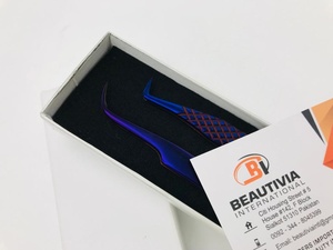 Pince à épiler d'extension de cils en acier inoxydable de marque privée BEAUTIVIA - Product Image 2