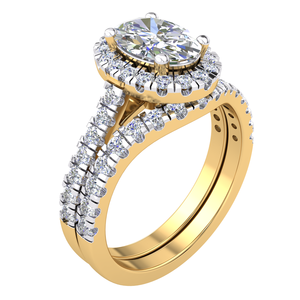 Bague classique élégante en or 10 carats pour femme 2.26Cts VS Clarity Lab Grown EF Color Diamond Jewelry - Product Image 1