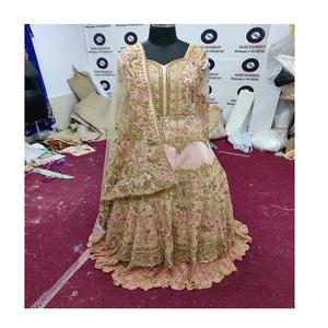 2022 vestido de novia paquistaní de alta calidad ropa musulmana tradicional con vestido Lehenga elegante traje de boda - Product Image 2