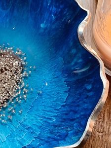 Bol à salade de fruits en résine époxy polie de couleur personnalisée, durable, écologique, léger, vaisselle de qualité supérieure, Noël - Product Image 4