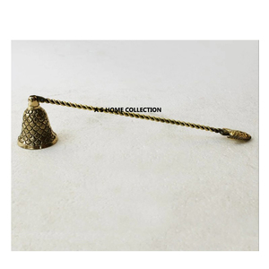 New Pure Brass Hand Made Royal Design Best Quality Hand Carved Long Handle Brass with Silver Plated Finished <b>Candle</b> Snuffer - Product Image 4