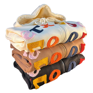 เสื้อมีฮู้ดผ้าฟลีซสำหรับผู้ชายแนวสตรีทเสื้อผ้าลำลองเสื้อสวมหัวปักผ้ากำมะหยี่วัสดุขนแกะสีและโลโก้ตามสั่ง100% - Product Image 2